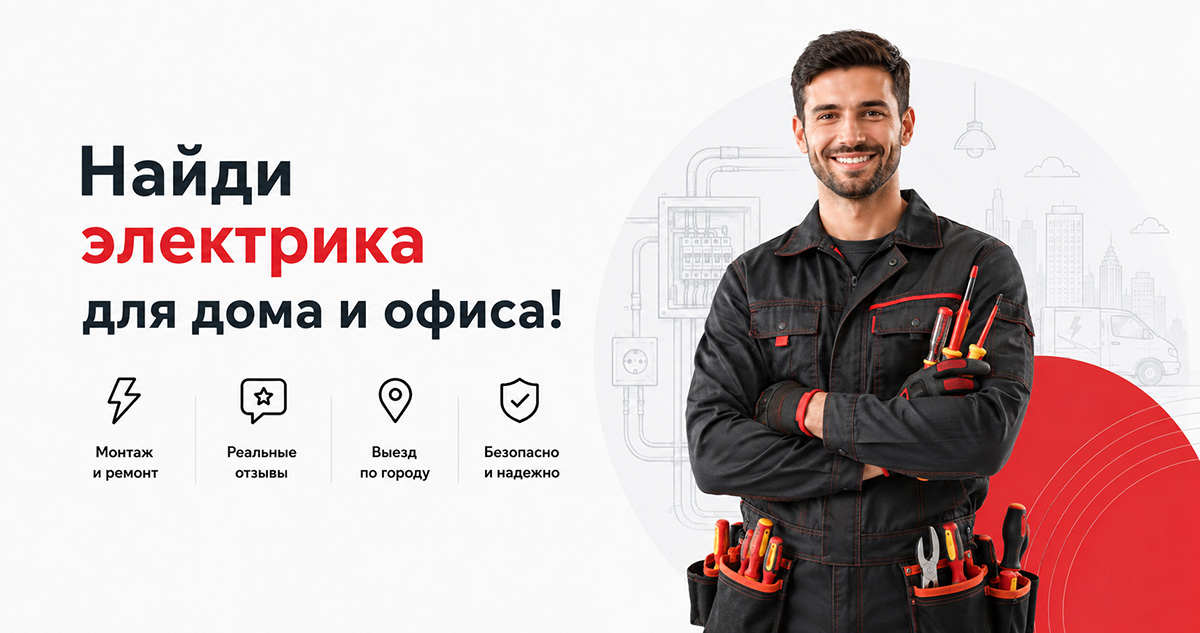 Найди электрика для дома и офиса